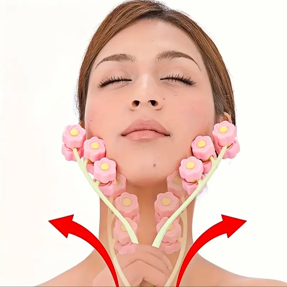 Face Massager, Flower Design Massage Roller, Beauty Tool, NEW